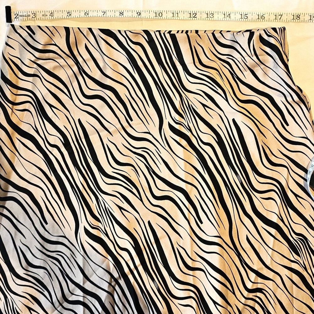John Paul Richard Zebra Print‎ Midi Skirt Black Tan Gold Elastic Waist Mens M - Picture 3 of 5